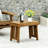 Wood Side Table - Foldable With Slat Design, 21.25W X 13.91D 15.89H In Top,