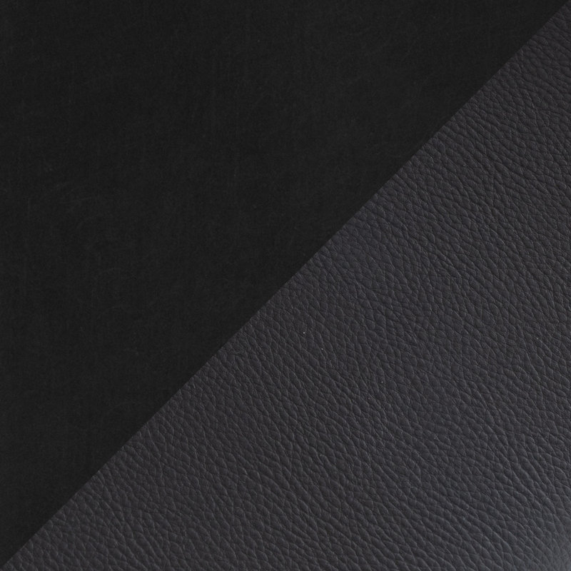 Chaise en bambou noir et similicuir noir