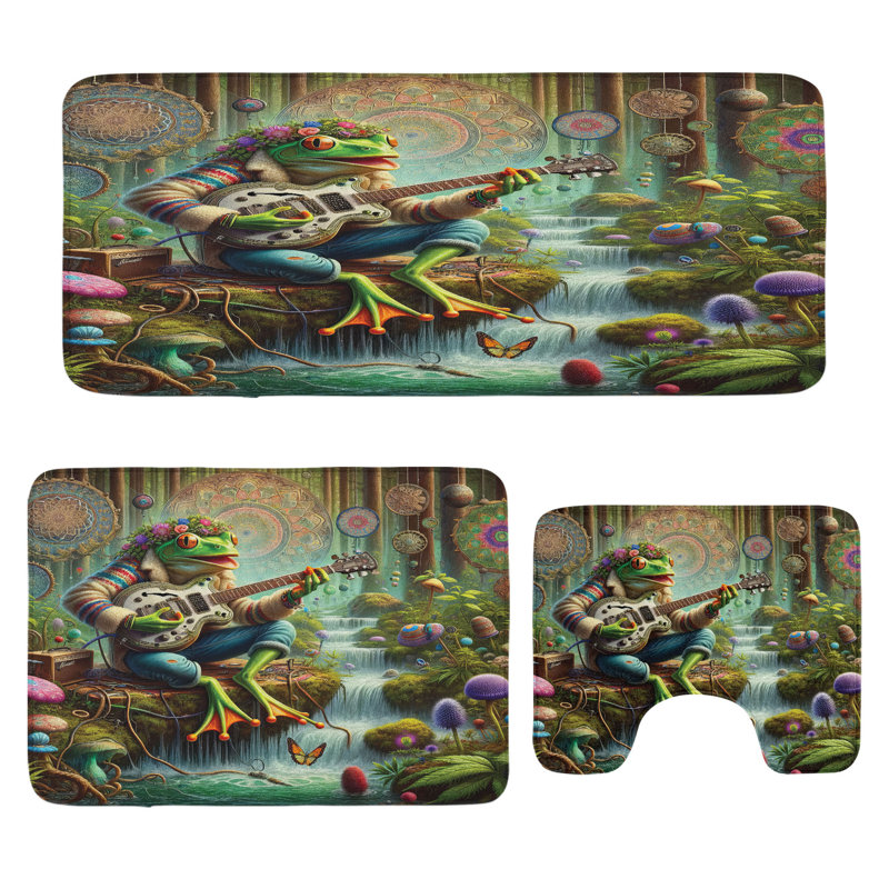 Ensemble de tapis de salle de bain 3 pièces Trippy