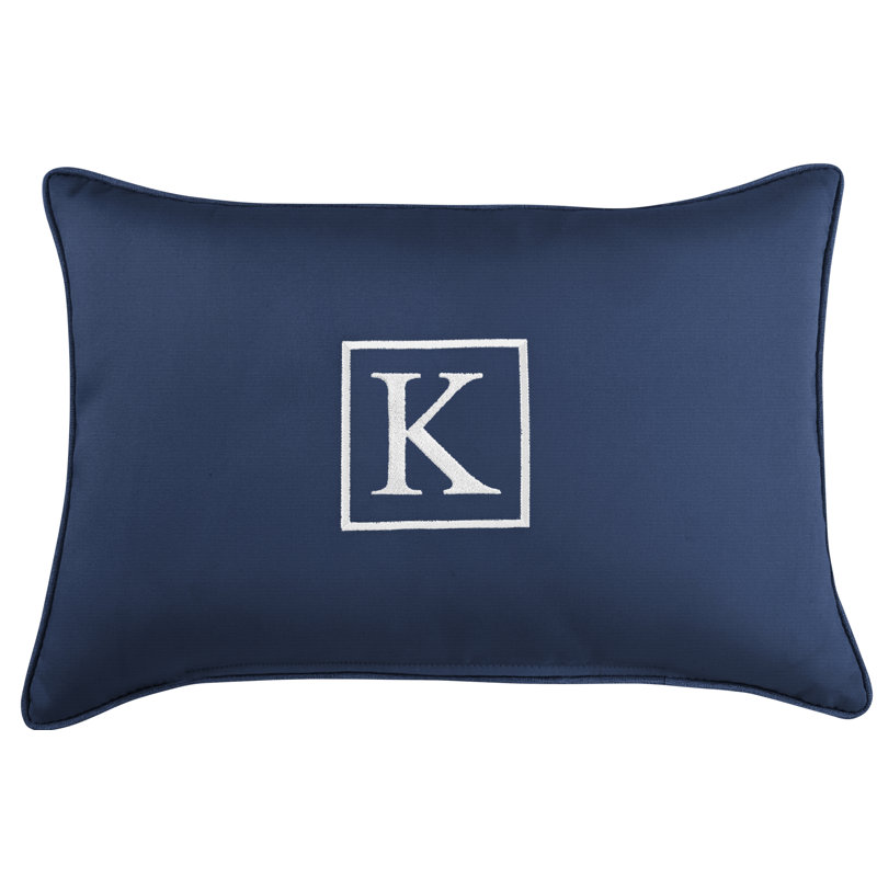 Housse et insert de coussin d'extérieur rectangulaire Kerrell, Toile bleu marine Sunbrella®, K