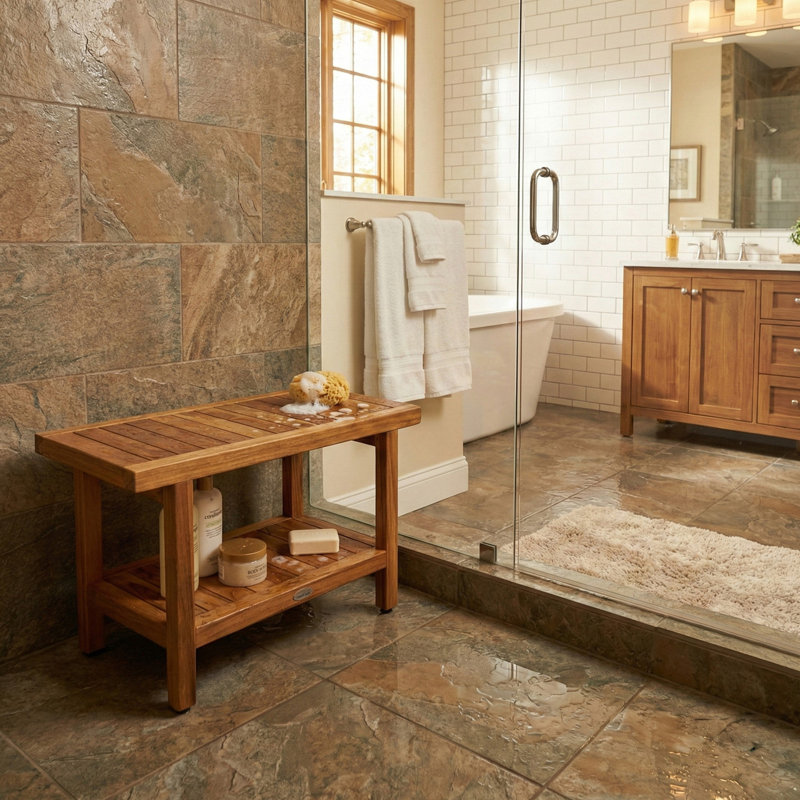 Shower Seat, 18" H x 30" W x 14" D