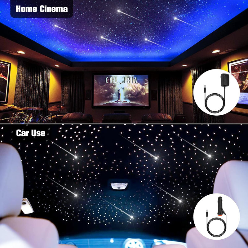Star Ceiling Lights Kit With 646 Fiber Optics, Twinkle Effects, Bluetooth App/Remote Control