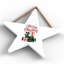 Xmas Merry Christmas Wooden Star Plaque