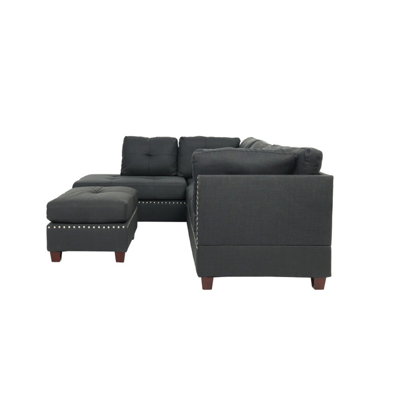 3PC SECTIONAL In Blue Gray