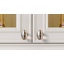 Longueur des boutons d'armoire ovales en cristal transparent avec base en laiton-111011976