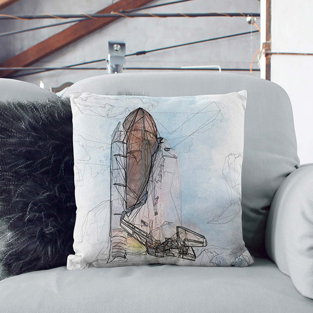 Atlantis Space Shuttle Cushion with Filling