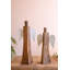  Ensemble de 2 statues ange en bois vieilli, 17 po