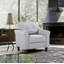 Fauteuil d'appoint gris clair, fauteuil avec accoudoirs et canapé rembourré pour chambre à coucher-130382344