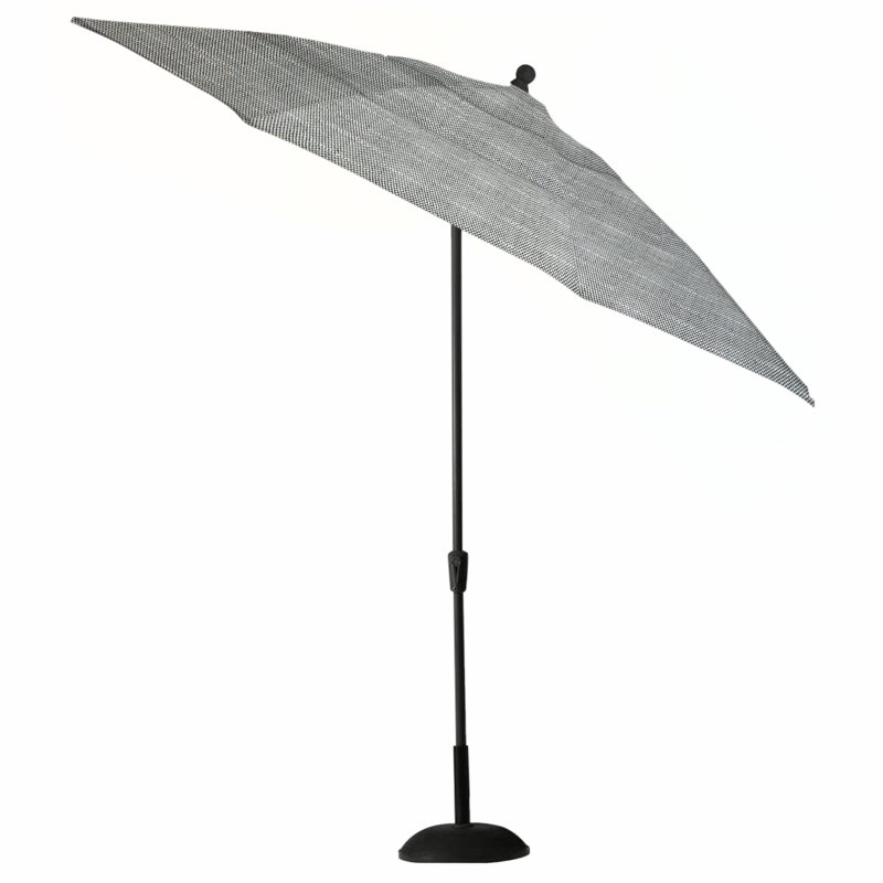 11' Cantilerver Umbrella, Black, Rollo Silver