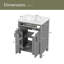 Ensemble de meuble-lavabo 24 po avec lavabo en céramique, meuble-lavabo peu encombrant - l 24 po x P 18 po x H 34 po