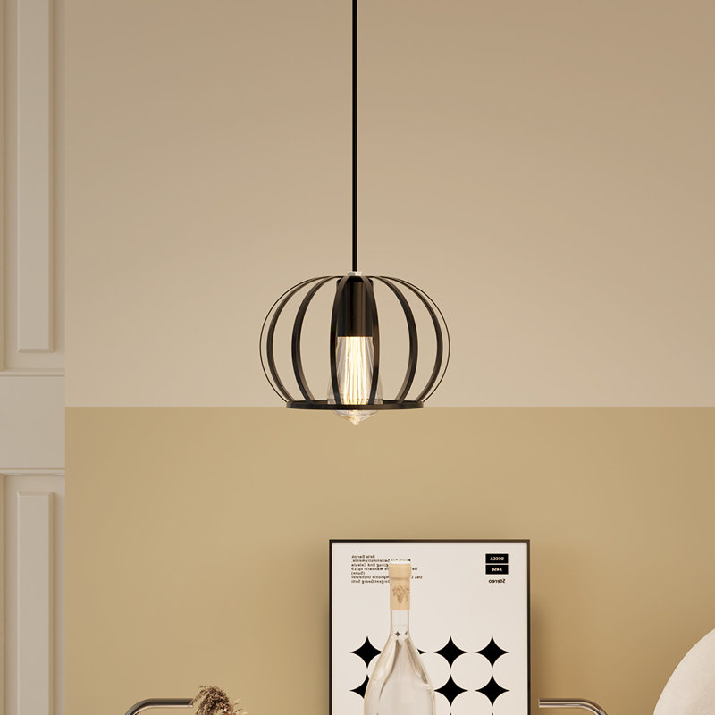 1 - Light Matte Black Chandelier Pendant