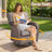 Agnes 5 Person Outdoor Wicker Patio T-Back Cushions Conversation Furniture With Ottomans-1207591082