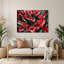 Art mural hawaïen Anthurium noir en métal-1758472685