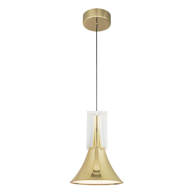 Floe 1 - Light LED Single Pendant, Brass, Gold