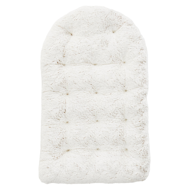 Coussin de chaise d'intérieur en fausse fourrure, Fauxchilla fauve