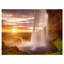 Photographie sur toile tendue - Cascade de Seljalandsfoss au coucher du soleil-183685013