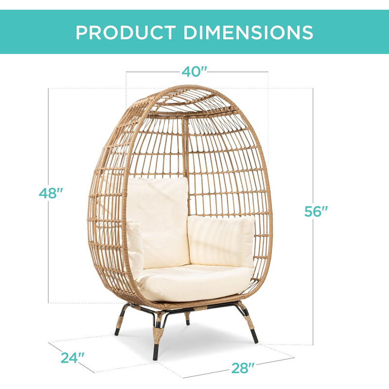 Chaise de patio en acier avec coussins