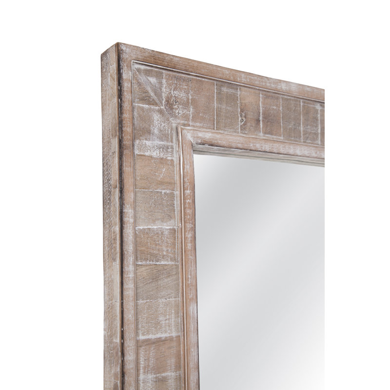 Alrick Solid Wood Rectangle Floor Mirror