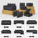 Large Chenille Single Seat Armless Storage Chair Of Modular Sofa