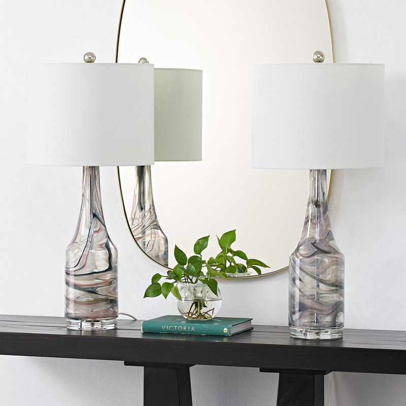 Korando Dimmable Glass Table Lamp , 28.5'' H X 13'' W X 13'' D