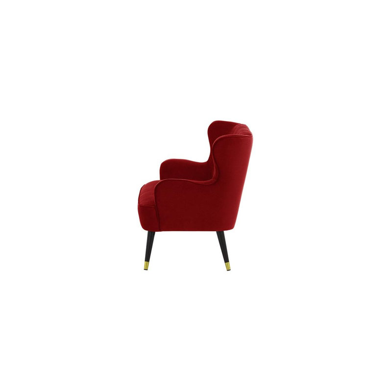 Airiel 2 Seater Velvet Sofa, Red