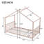 Lit plateforme simple en métal, rose
