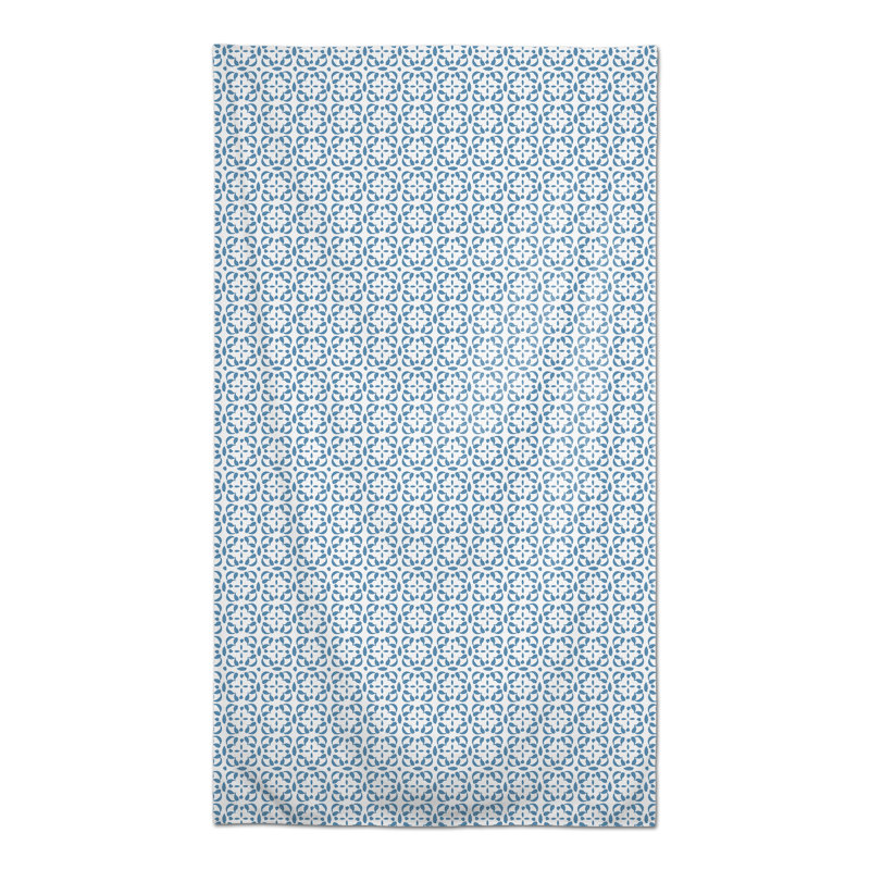 Tile Pattern Navy 3 Tablecloth, Blue