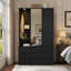 Armoire-penderie moderne en bois avec six tiroirs et une tringle pour un rangement efficace dans la chambre