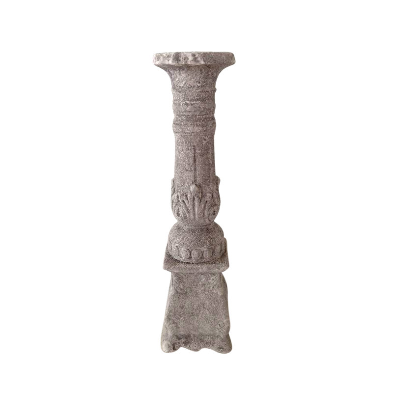 Concrete / Cement Tabletop Candlestick, 14.96" H x 3.94" W x 3.94" D