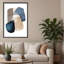 Abstract Blue Brown Blocks by  - Picture Frame Painting on Paper-81387082-131284498-131284576