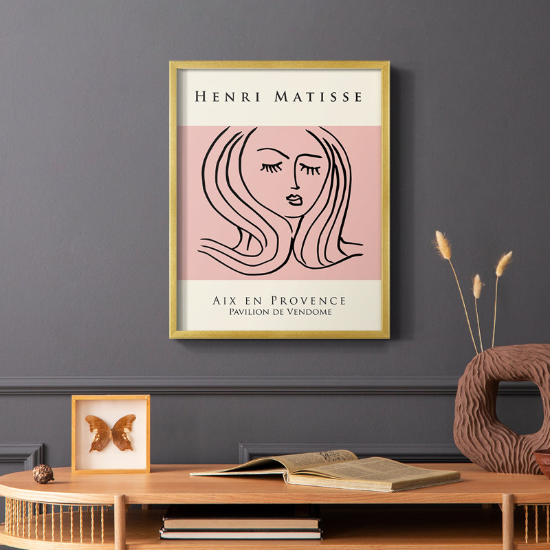 Matisse Lxxviii, reproduction encadrée - bois massif, H 10 po x l 8 po