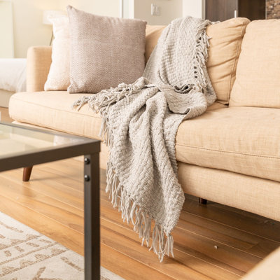 Chenille Hand Woven Throw Blanket
