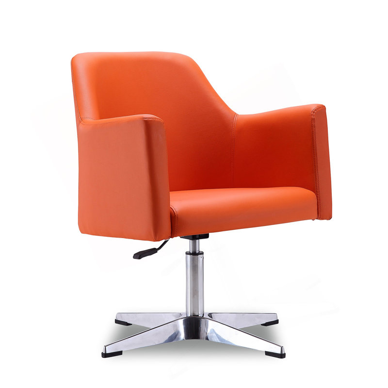 Méridienne pivotante en cuir Pelo, Orange