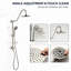 Douche de salle de bain en nickel brossé, douche à main à 5 po et surface de placage, rouille, entretien facile avec pomme de douche à pluie en acier inoxydable portable