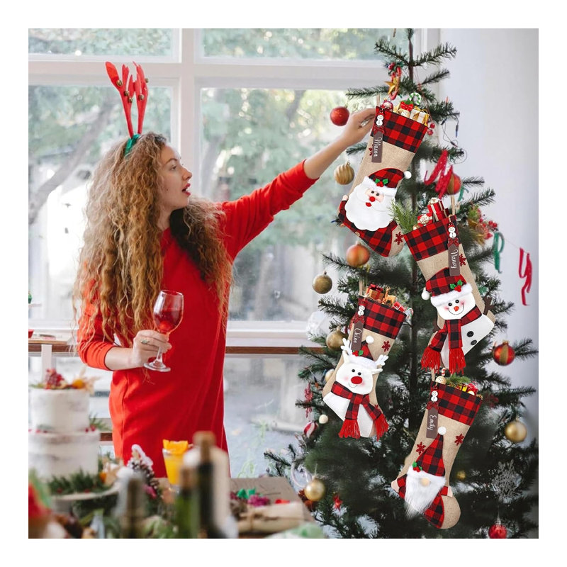 Chaussettes de Noël personnalisées 4 pièces