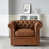 Cognac Faux Leather