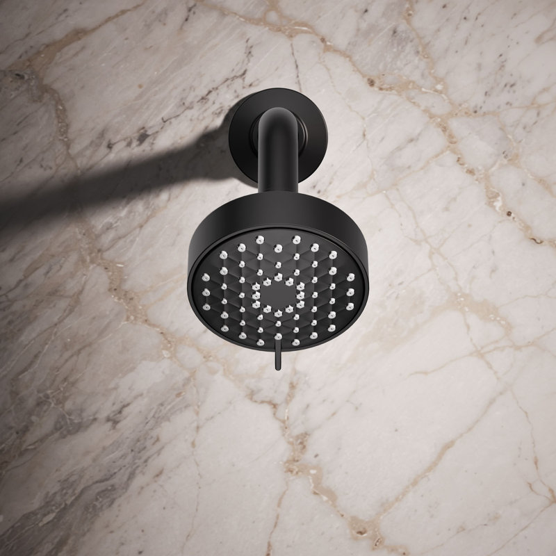 Flood Fixed Shower Head, Matte Black, 2.5 GPM