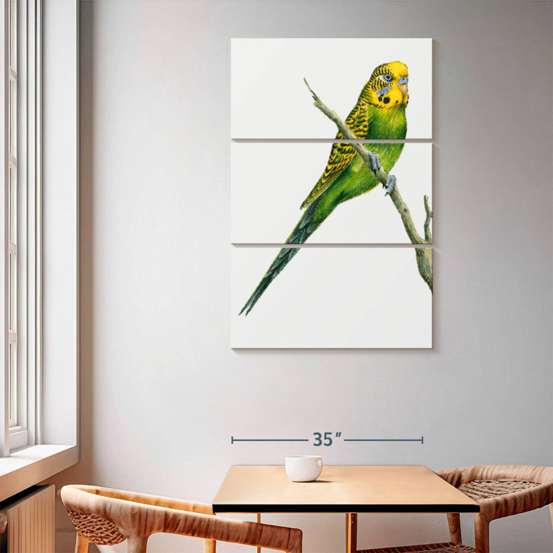 Brampt Perched Budgerigar, 65" H x 42" W