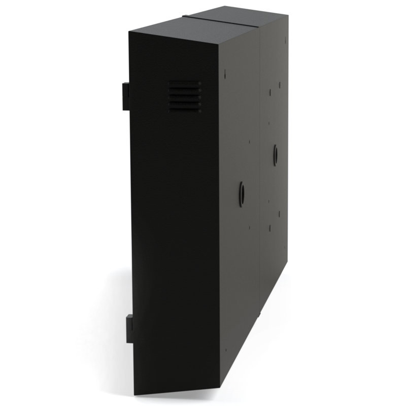 Black Metal Weatherproof Outdoor TV Enclosure for 55" TV