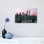 «1980s New York City, NY Downtown Skyline At Dusk», reproduction de photo