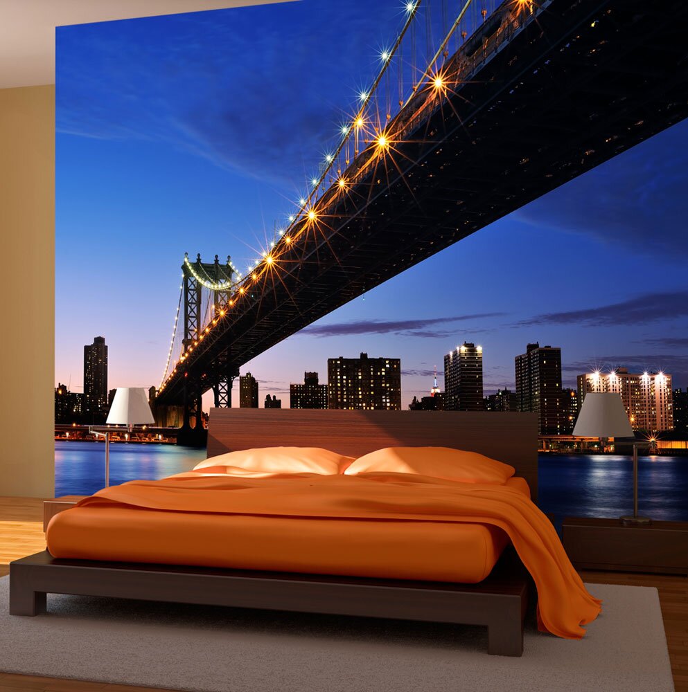 Tapete Illuminated Manhattan Bridge 1,54 m x 200 cm