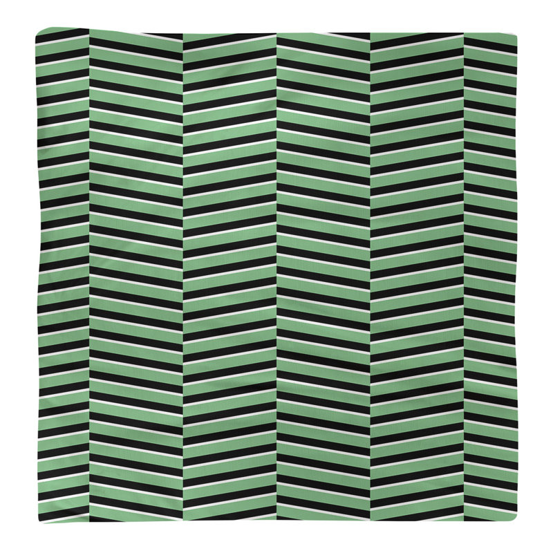 Serviette de table en coton fracturé, Vert, Croisé en coton, H 0,1 po x l 10 po x P 10 po