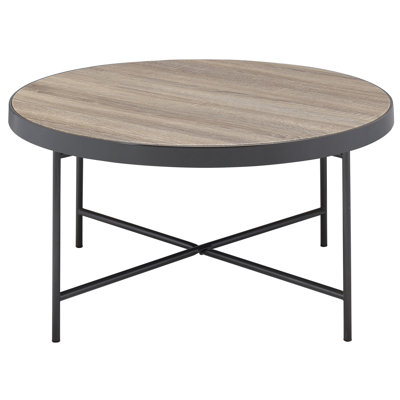Weathered Grey Oak And Black Coffee Table