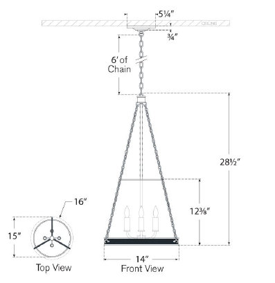 Reese 4 - Light Pendant, Bronze