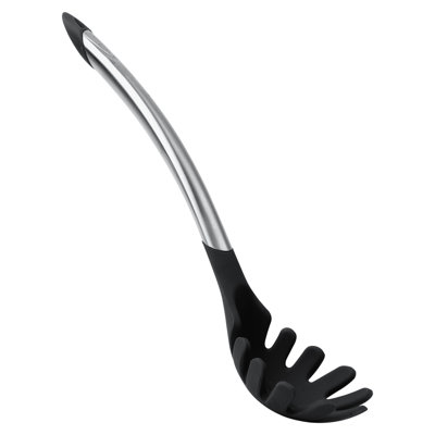 Cuisipro Silicone Spaghetti Spoon, Black, Heat and Stain Resistant, Dishwasher Safe, 31cm