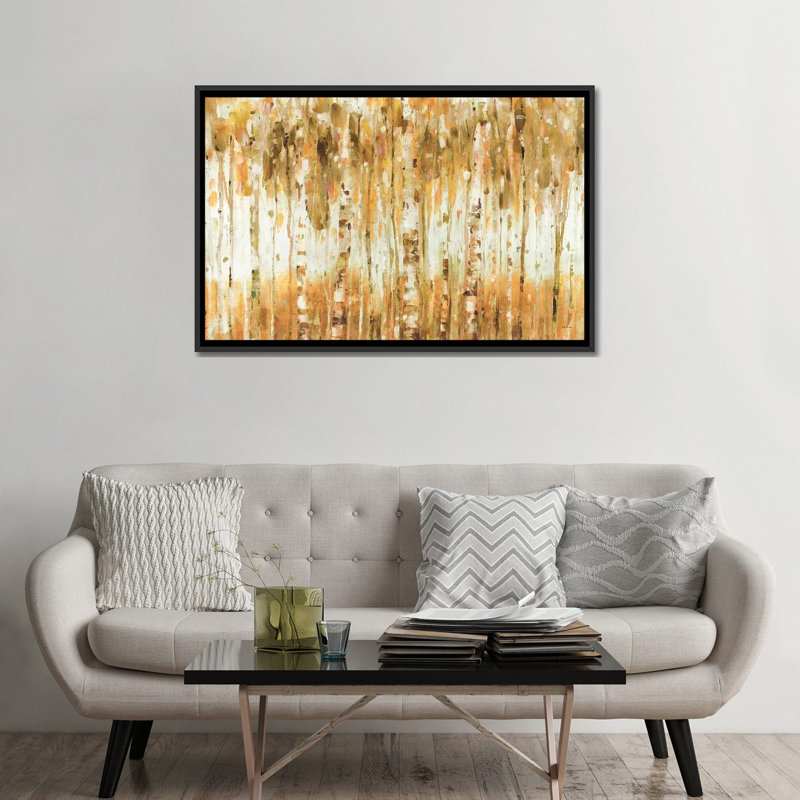« the forest i (automne) », reproduction d’impression sur toile tendue, H 18 po x l 26 po x P 1,5 po, Toile avec cadre noir