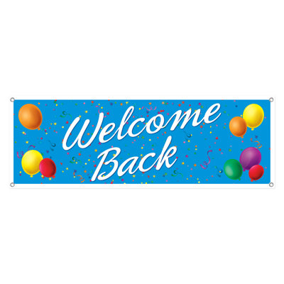 Bannière «Welcome Back» - paquet de 12