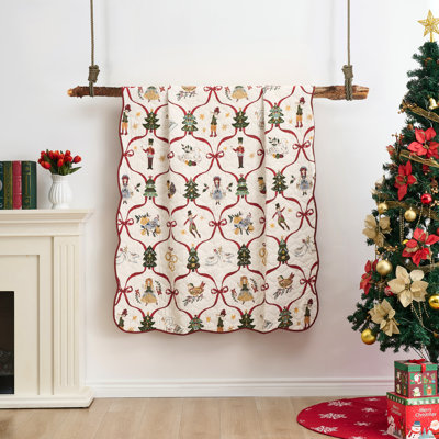 12 Days of Christmas Cotton Throw