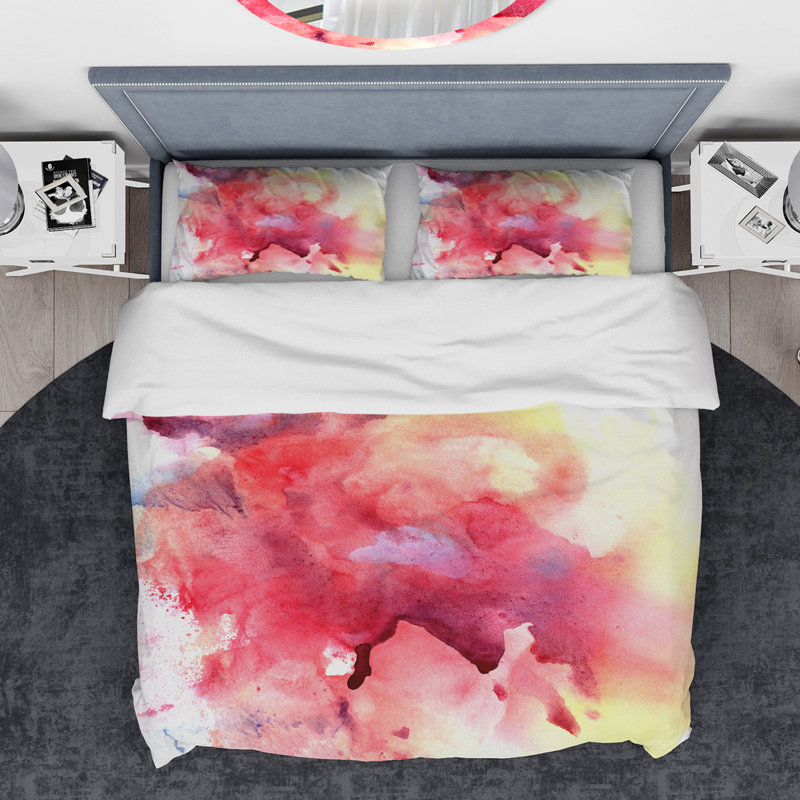 Modern & Contemporary Abstract Duvet Cover, King Duvet Cover + 2 Shams