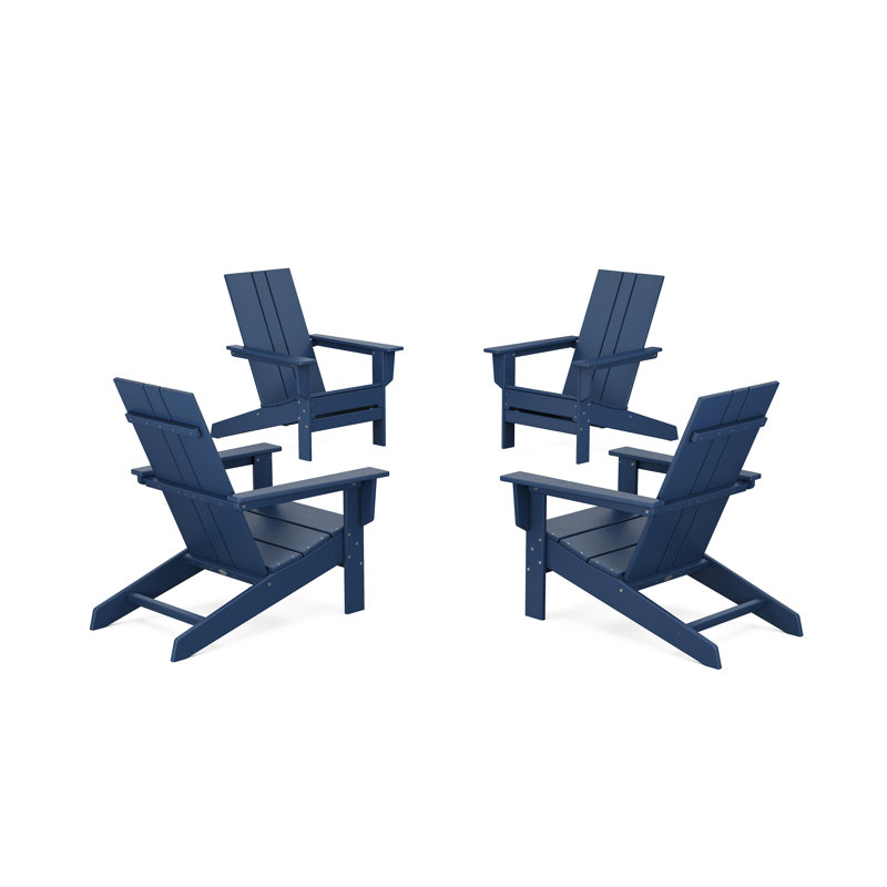 Chaises Adirondack en polyéthylène haute densité de l 152 po avec accoudoirs larges, Marine